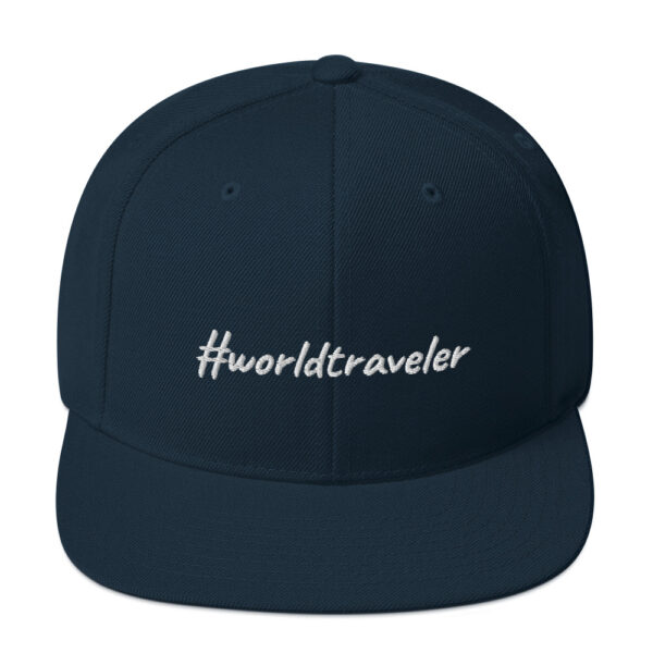 Snapback-Cap “#worldtraveler”